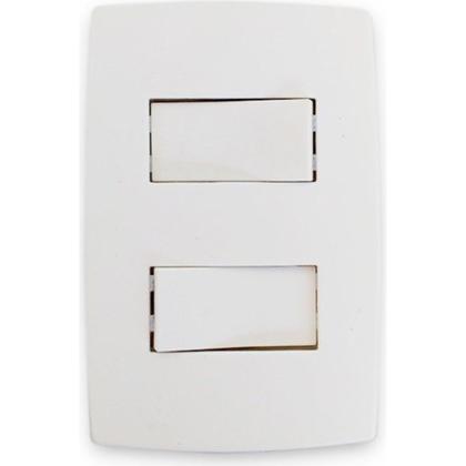 Imagem de Conjunto Pial Plus 4X2 Branco Com Placa(2Simples) 612100
