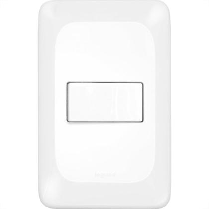 Imagem de Conjunto Pial Pop 4X2 Branco Com Placa (1Tomada 20A) Lgx03020