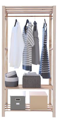 Imagem de Conjunto Prateleiras Cabideiro P/ Roupas Intimas Multiuso