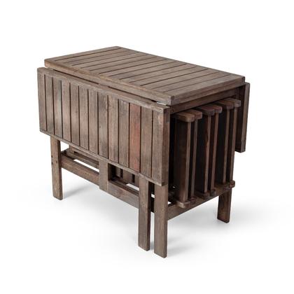 Imagem de Conjunto Prático Dobrável Lenhador Área Externa 6 Cadeiras