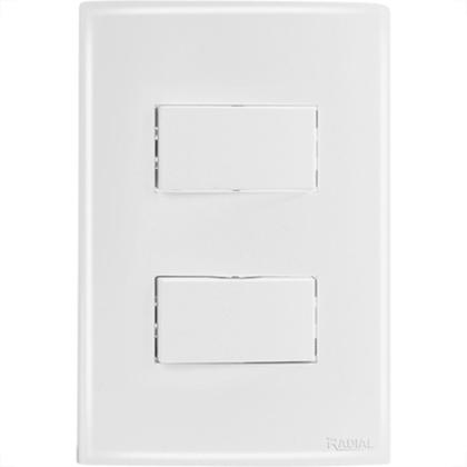 Imagem de Conjunto Radial Ouro Branco 2 interruptores Simp 1809035