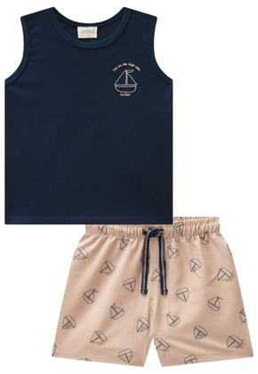 Imagem de Conjunto Regata Menino Preto Lucboo