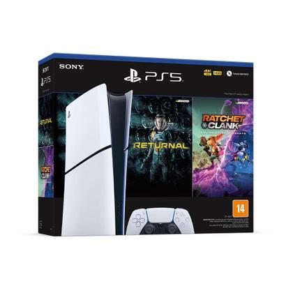 Imagem de Console PlayStation 5 Slim Sony, SSD 1TB, Edição Digital, Com Controle Sem Fio DualSense, Branco + 2 Jogos Digitais - 1000038914