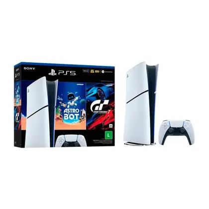 Imagem de Console Sony PlayStation 5, Edição Digital, SSD 825GB, Controle Sem Fio DualSense + 2 Jogos Digitais
