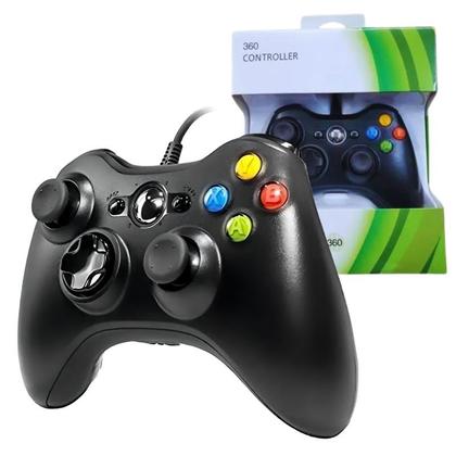 Imagem de Controle Manete Joystick Para Console Xbox 360 Pc Slim Notebook Com Fio  Usb Plug and Play - T&Z