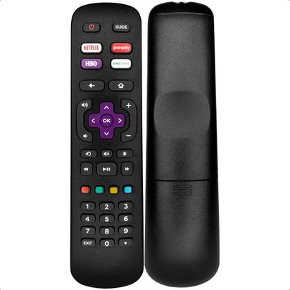Imagem de Controle Remoto Compativel Com Tv Roku Philco Aoc Smart Semp GloboPlay Hbo Netflix