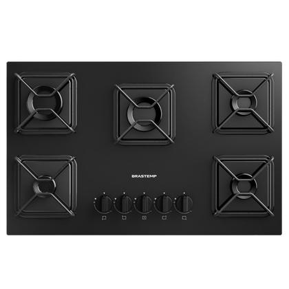 Imagem de Cooktop 5 Bocas a Gás Brastemp com Grades de ferro Aramado e Chama Simmer - BDD75BE