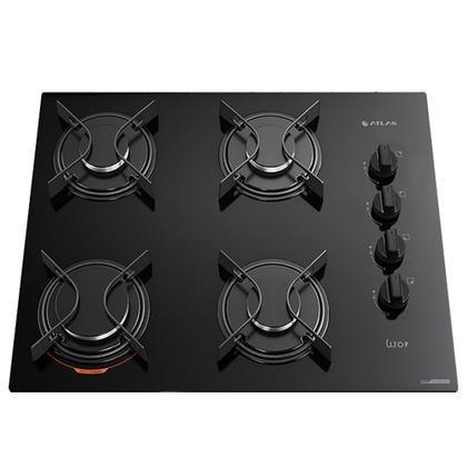 Imagem de Cooktop a Gás Atlas Utop 4 Bocas Superautomático Mesa em Vidro Temperado