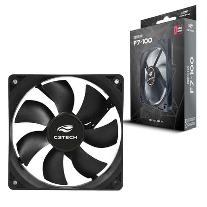 Imagem de Cooler Fan Para Gabinete C3Tech 120mm 12cm Preto F7-100Bk