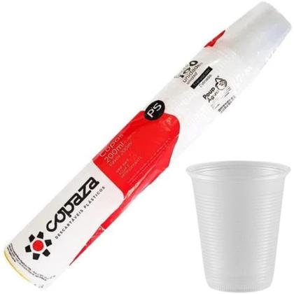 Imagem de copo descartavel transparente 200 ml copaza c/100