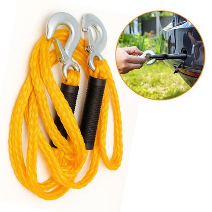 Imagem de Corda 3,50m Cinta Nylon Gancho Reboque Arraste Resistente