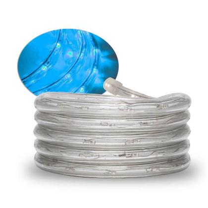 Imagem de Corda Luminosa Taschibra Led Pro 13mm 2 Fios 30 Leds 220v 100 Metros Azul