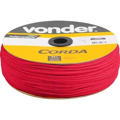 Imagem de Corda Multifilamentada Trançada 6Mmx165M 2,55Kg Vermelha Pol