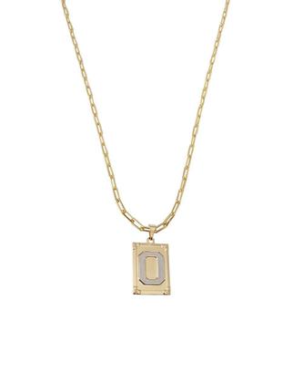 Imagem de Cordão 50Cm Masculino Feminino Pingente Letra O Banhado Ouro