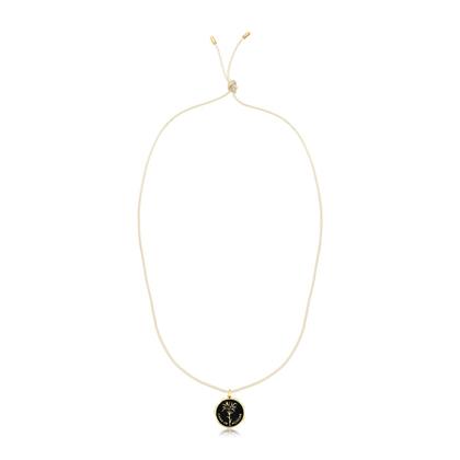 Imagem de Cordão de Algodão com Medalha Cana de Açúcar Revestida em Ouro