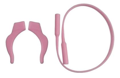Imagem de Cordão De Silicone Óculos Infantil Com Trava Gancho Rosa