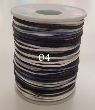 Imagem de Cordão Fio Cetim Seda Rabo Rato Rolo 100 Metros 1 Mm