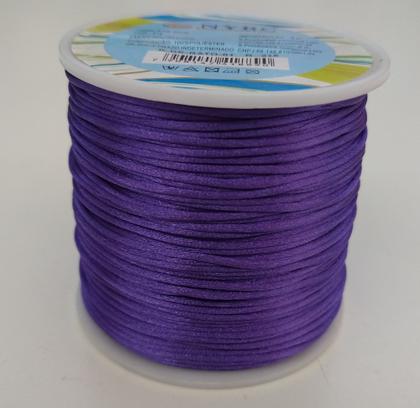 Imagem de Cordão Fio Cetim Seda Rabo Rato Rolo 100 Metros 1 Mm