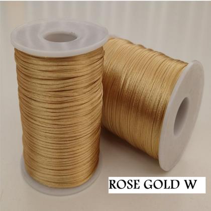 Imagem de Cordão Fio Cetim Seda Rabo Rato Rolo 100 Metros 1 Mm