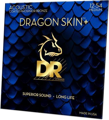 Imagem de Cordas de guitarra acústica DR Strings DRAGON SKIN+ DAP-12 Light