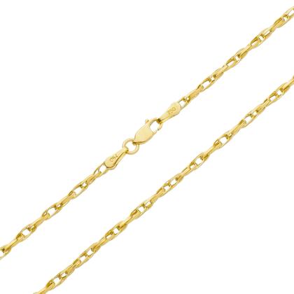 Imagem de Corrente Cordão Ouro 18k Masculina Reforçada Elo Duplo 70cm