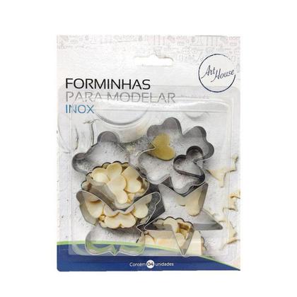 Imagem de Cortador Bolacha Art Hs Inox 4un - ART HOUSE