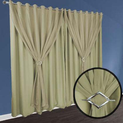 Imagem de cortina blackout blecaute de tecido 7 x 2,80 Berlim bege