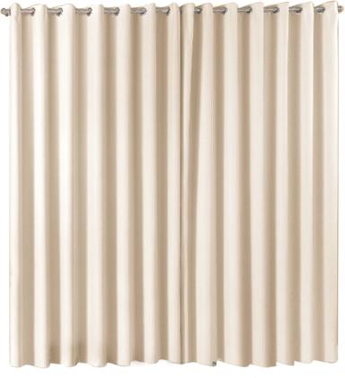 Imagem de Cortina Blackout Em Tecido 2,70 x 2,70 Para Sala Quarto Cortinados Black out Corta Luz Blecaute Para Varão Cor Prata