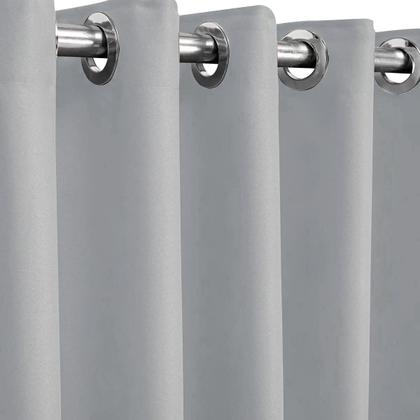 Imagem de Cortina Blecaute de Tecido Para Quarto e Sala 3 Metros Com Ilhós Cromado Admirare