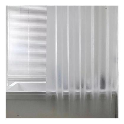 Imagem de Cortina Box Banheiro Fosca Antimofo Flexível 1.40m  2,00m
