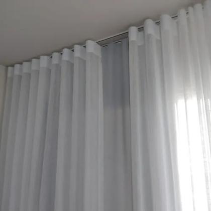 Imagem de Cortina Gaze Linho Com Blackout Para Trilho Duplo 6,00x2,70