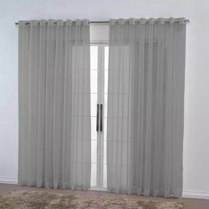 Imagem de Cortina Luxo Sevilha Voil/Voal 8 Metros Para Sala Quarto Varão Simples
