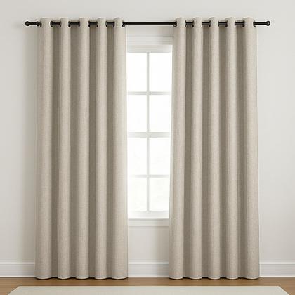 Imagem de Cortina Para Quarto Blackout em Tecido Linho 300x220cm 100% Bloqueio de Luz