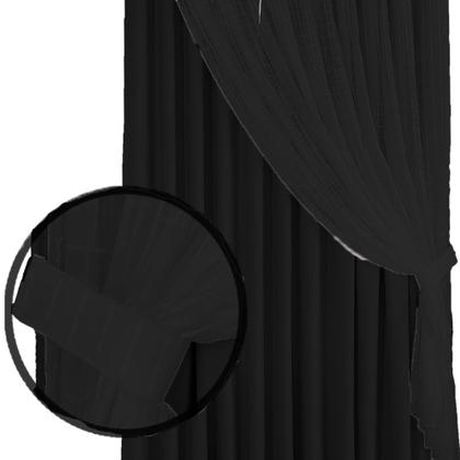 Imagem de cortina para sala e quarto blecaute Roma 8,10 x 2,80 preto