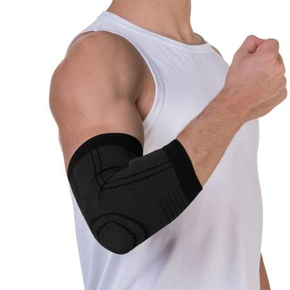 Imagem de Cotoveleira Elastica Compressão e Proteção Exercicios P Multilaser