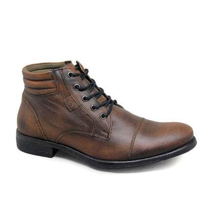 Imagem de Coturno Masculino Couro Tan Velluto Estilo Casual