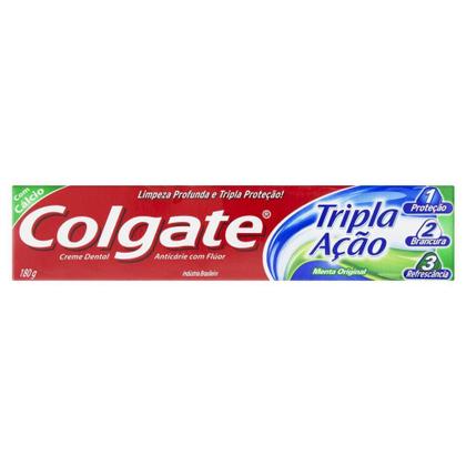 Imagem de Creme Dental Colgate Tripla Ação menta original, 180g - Colgate-Palmolive