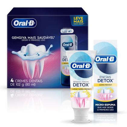 Imagem de Creme Dental Oral-B Detox Anti-Tártaro 4 un de 102g