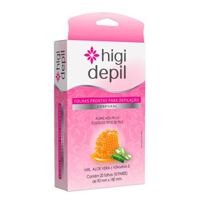 Imagem de Creme Depilatório Corporal Daxx Higi Depil 20 Folhas Prontas (10 Pares)