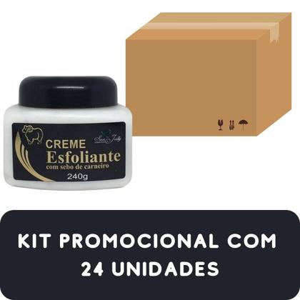 Imagem de Creme Esfoliante San Jully com Sebo de Carneiro Pote 240g Kit Promocional 24 Unidades