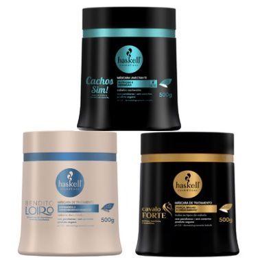 Imagem de CRONOGRAMA HASKELL CAVALO FORTE, CACHOS SIM E BENDITO LOIRO 500g
