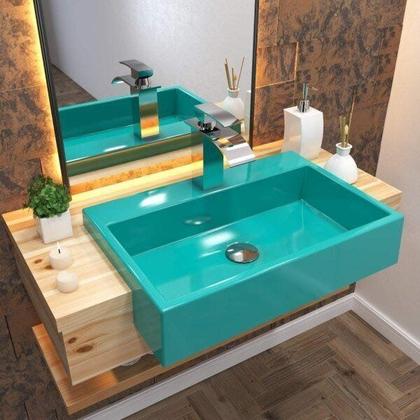 Imagem de Cuba de Semi Encaixe para Banheiro Xrt550 Retangular Compace