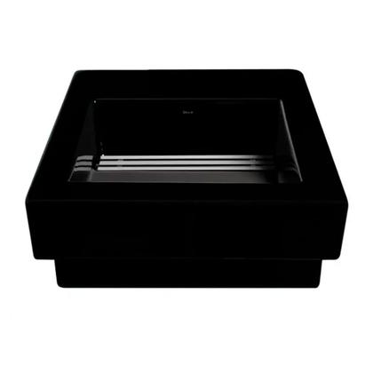 Imagem de Cuba de Sobrepor Retangular com Grelha 42,5X41cm Ébano Cromado - L.1042C.95