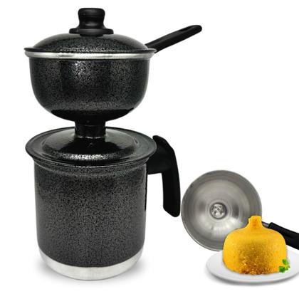 Imagem de Cuscuzeira Porção Individual Nordestino em Alumínio Craqueado 1 Porção