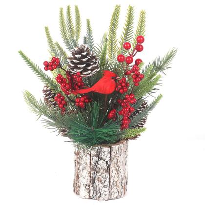 Imagem de Decorações de mesa lokeisna Cardinal Christmas 33cm com árvore