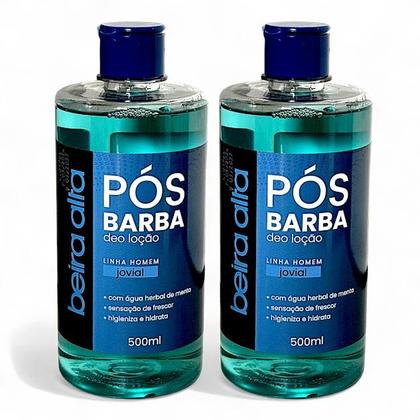 Imagem de Deo Loção Após Barba Beira Alta Jovial Homem 500ml - Kit c/ 2 Unidades