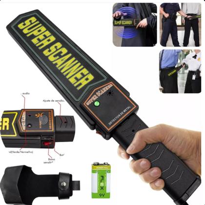 Imagem de Detector Profissional Alta Precisão Portátil Scanner Manual Vibração Metais