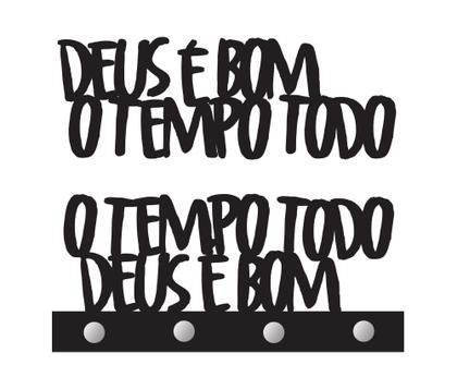 Imagem de Deus É Bom O Tempo Todo Porta Chaves Parede Criativo Moderno