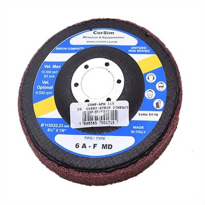 Imagem de Disco Corsistrip Compacto 10.500 RPM Grão AFM Abrasivo Óxido de Alumínio Cor Vermelho Made In Italy