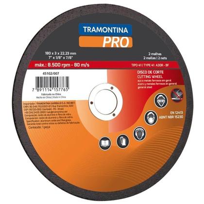 Imagem de Disco De Corte Para Aços E Metais Ferrosos Em Geral 9" Tramontina Pro Tramontina